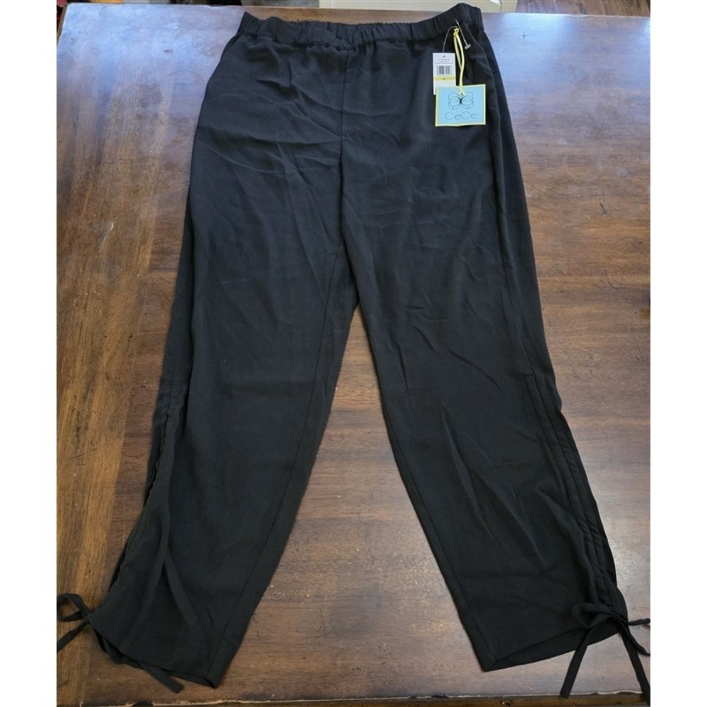 NWT CeCe M Essentials Pants Solid Ruched Ankles R… - image 2